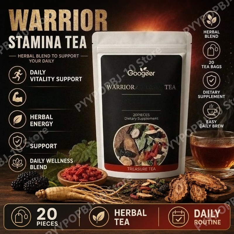 Herbal Wellness Supplement - グーガー ボタニカルハーブサプリメントブレンド 20袋入り ブラックマルベリー ゴジベリー配合 男性のための毎日の健康維持に