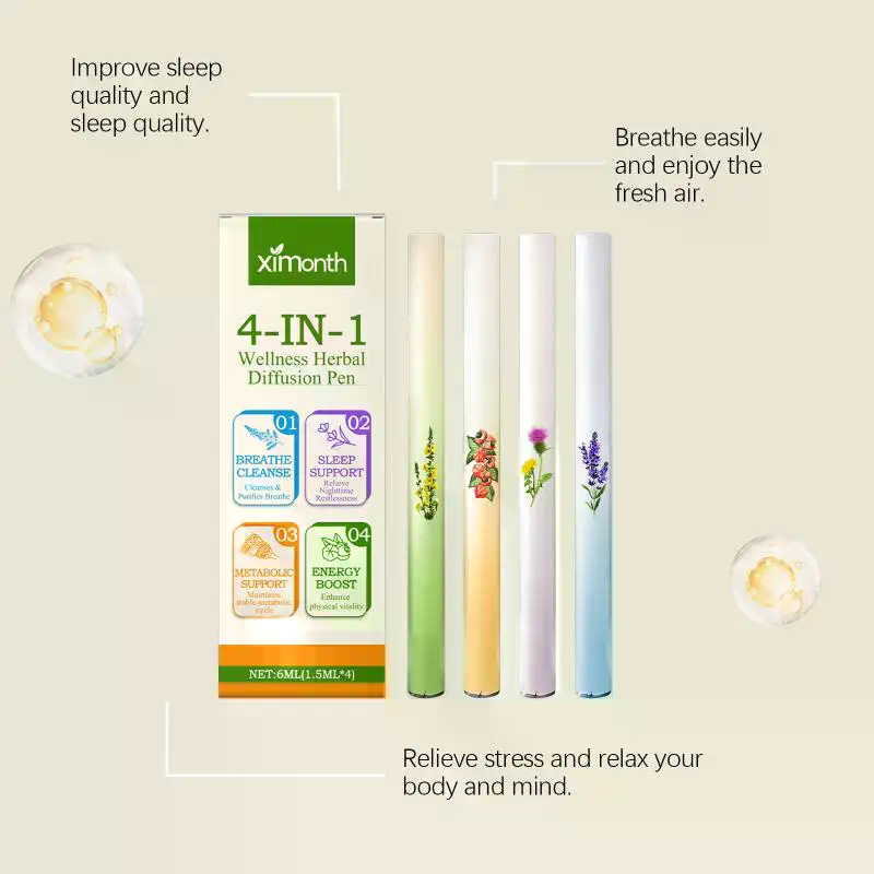 Herbal Wellness Products - 4 in 1 ハーブディフューザーセット ハーブエナジーバー浄化剤 ブーストクリア呼吸サポート
