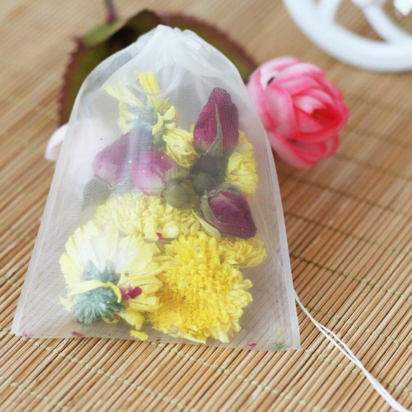 Herbal Wellness Products - 50 ピース/ロット空のティーバッグナイロン素材のティーバッグ文字列ヒールシールフィルターバッグハーブルースティー用 5 サイズ
