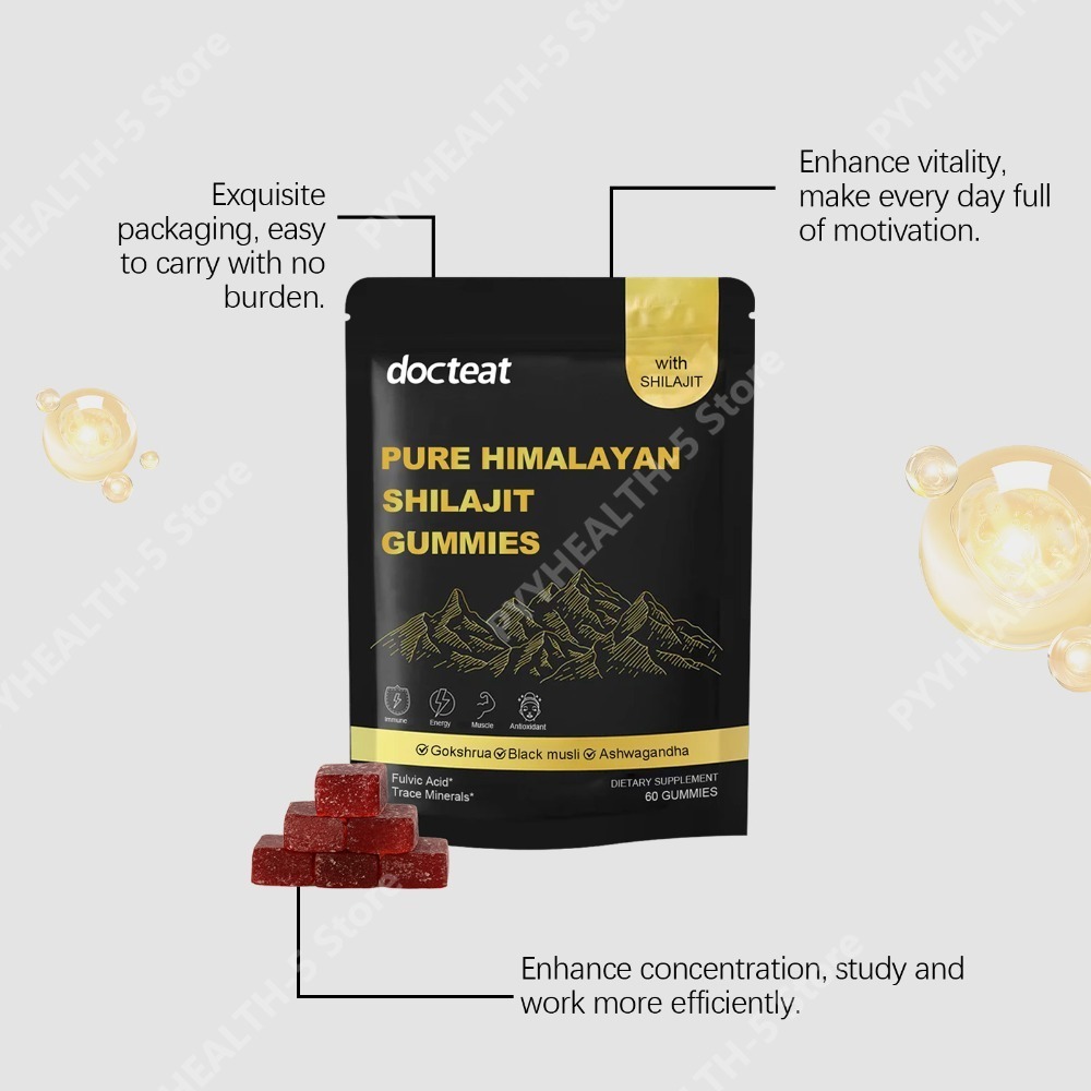 ドクテート ピュアヒマラヤン シラジット グミ アシュワガン - Herbal Wellness Supplement のレビューと価格