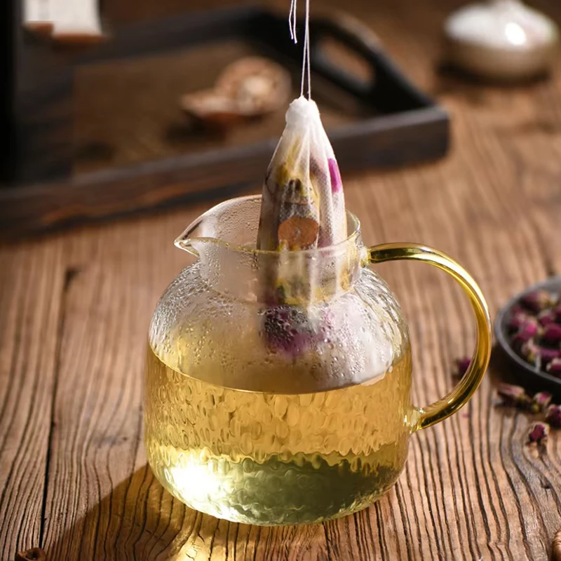 使い捨て不織布ティーバッグ,スパイス用ティーフィルター,巾着 - Herbal Wellness Supplement のレビューと価格