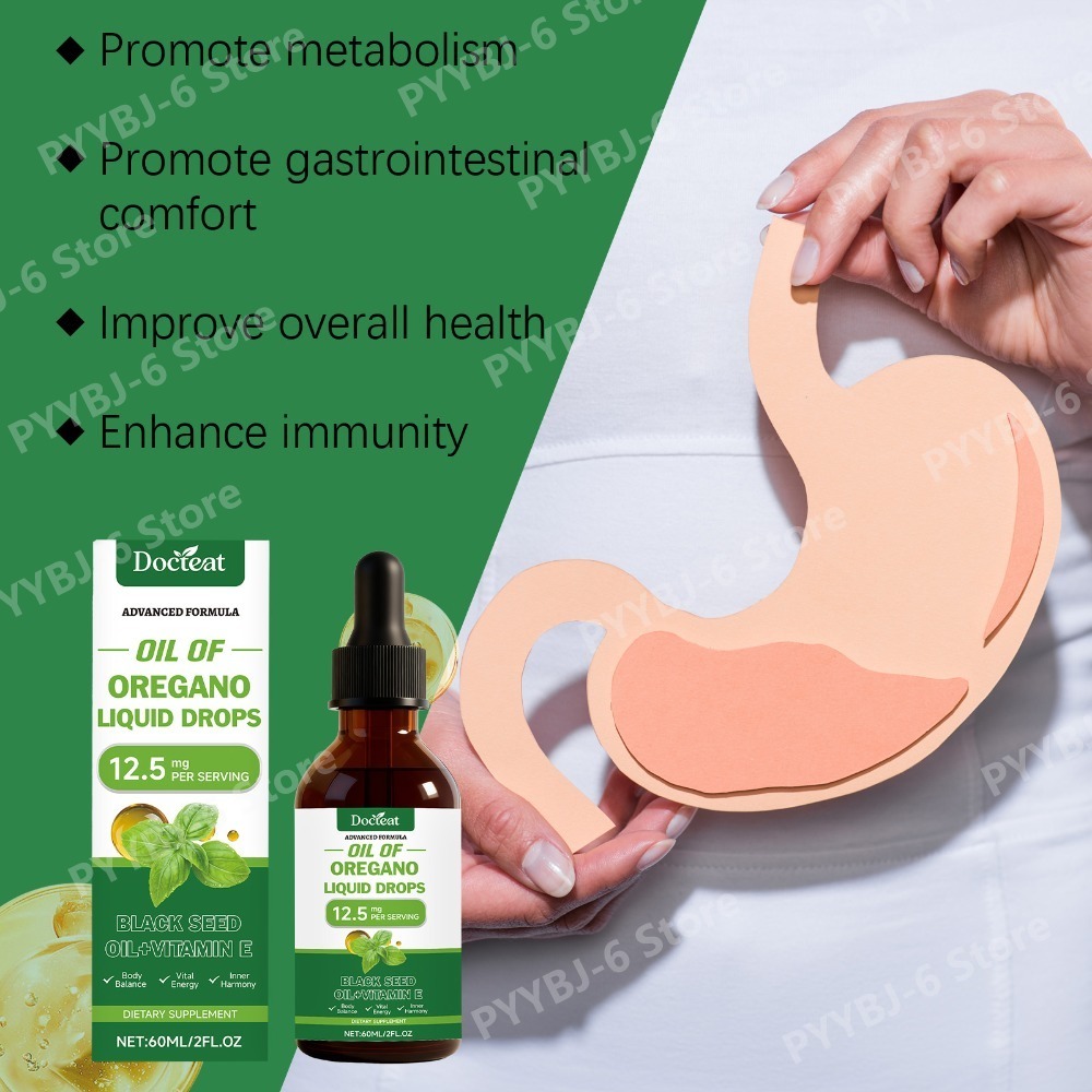 オレガノオイル液状ドロップス 60ml ブラックシードオイル - Herbal Wellness Supplement のレビューと価格